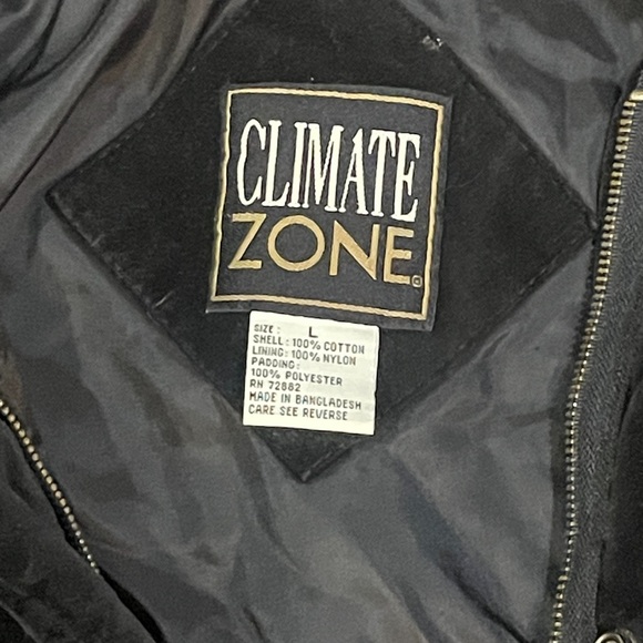Vtg Retro 90s Women’s Climate Zone Black Velvet Diamond Quilted Vest Large - Picture 2 of 6